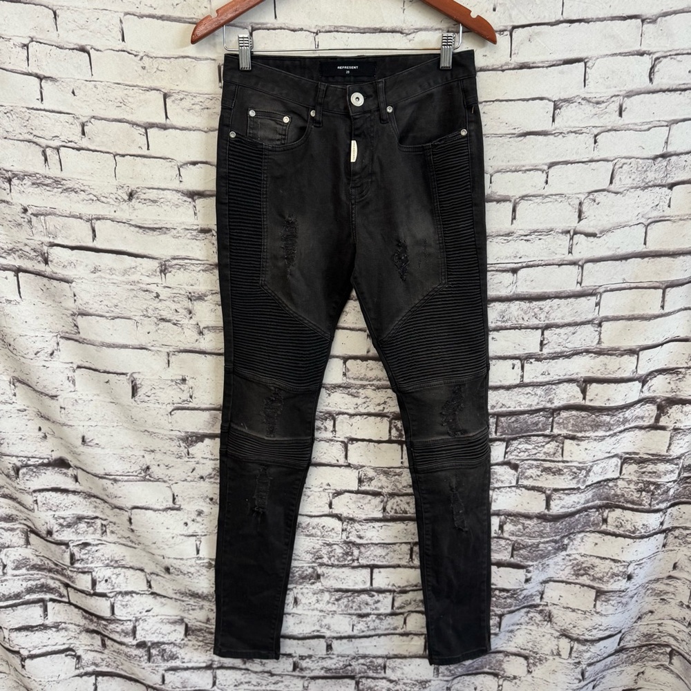 REPRESENT Destroy Biker Stacked Jeans SZ 28